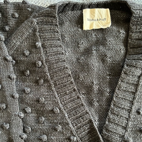 Misha & Puff Popcorn Long Cardigan in Carbon, XS/S - Picture 3 of 3